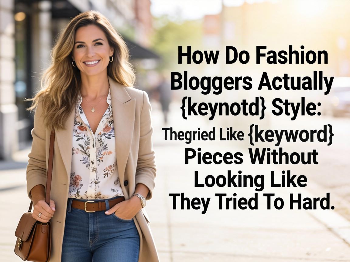 How Do Fashion Bloggers Actually Style {keyword} Pieces Without Looking Like They Tried Too Hard
