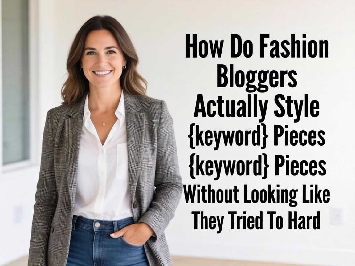 How Do Fashion Bloggers Actually Style {keyword} Pieces Without Looking Like They Tried Too Hard