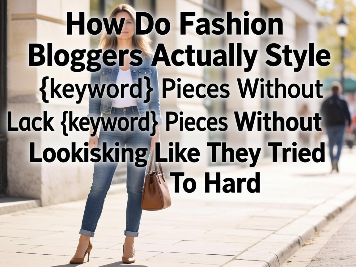 How Do Fashion Bloggers Actually Style {keyword} Pieces Without Looking Like They Tried Too Hard