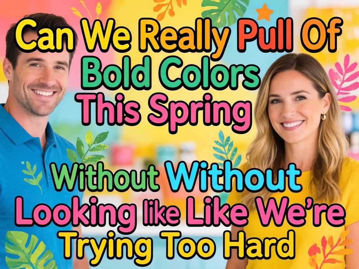 Can We Really Pull Off Bold Colors This Spring Without Looking Like We're Trying Too Hard