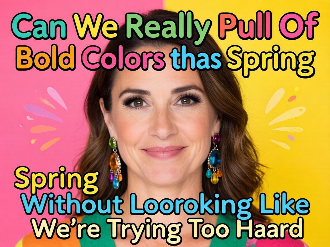 Can We Really Pull Off Bold Colors This Spring Without Looking Like We're Trying Too Hard