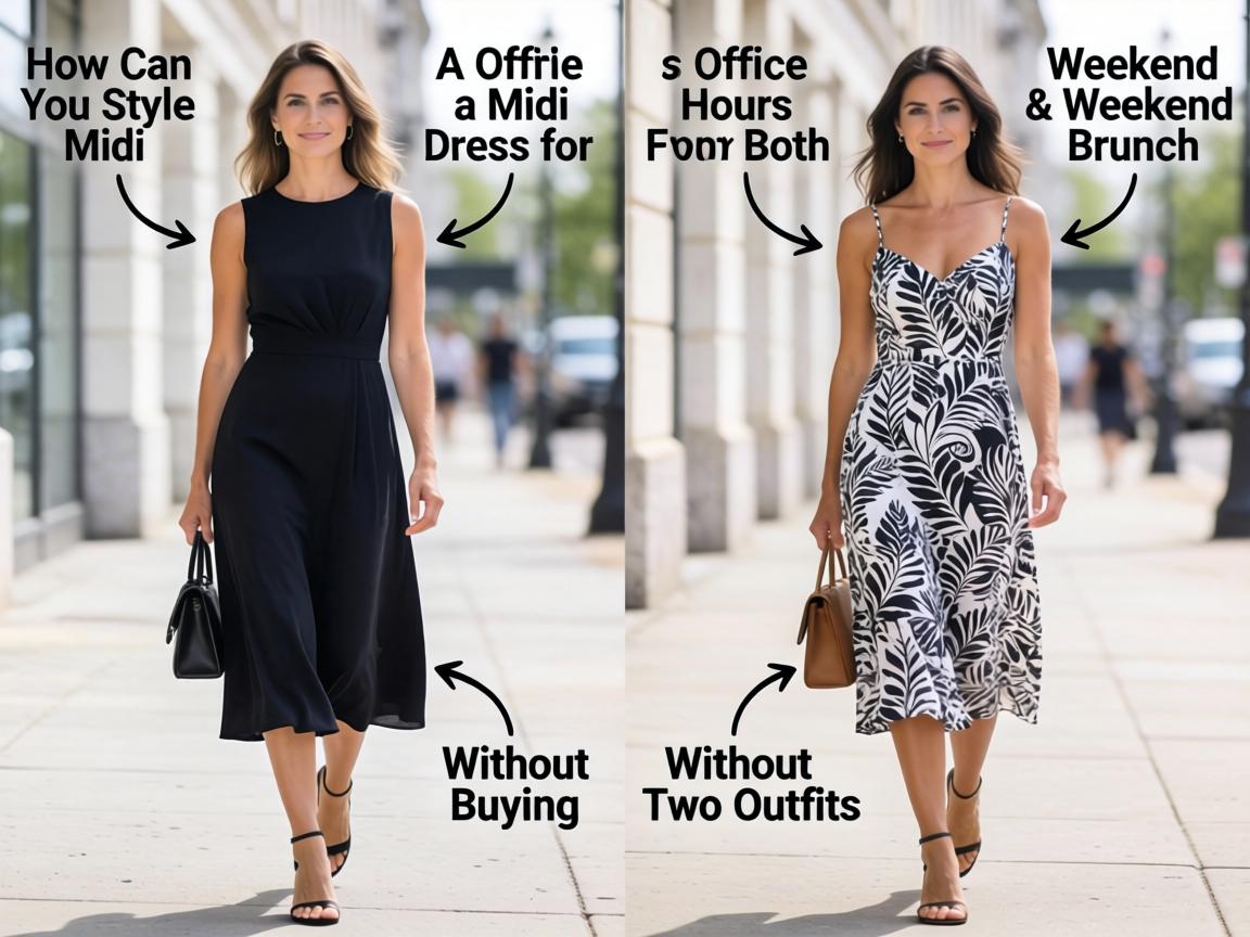 How Can You Style a Midi Dress for Both Office Hours and Weekend Brunch Without Buying Two Outfits