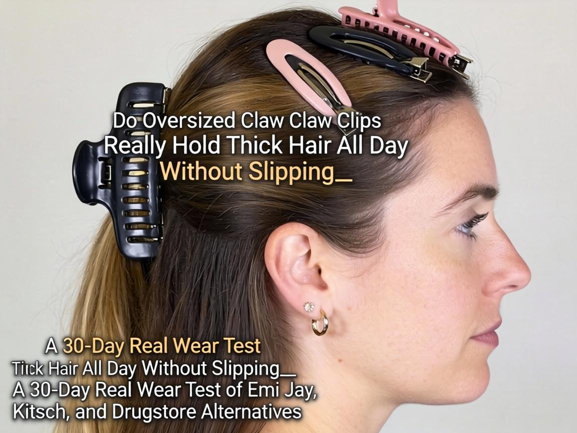 Do Oversized Claw Clips Really Hold Thick Hair All Day Without Slipping_ A 30-Day Real Wear Test of Emi Jay, Kitsch, and Drugstore Alternatives