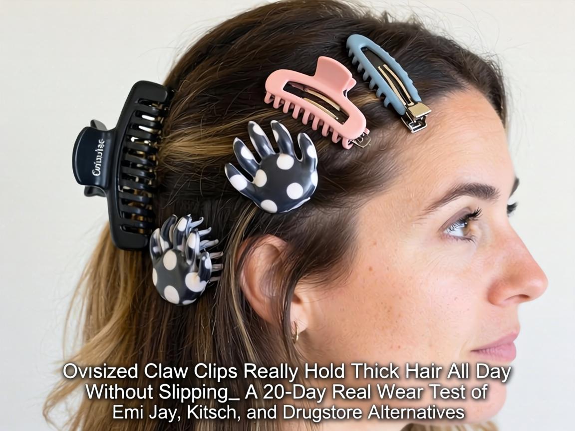 Do Oversized Claw Clips Really Hold Thick Hair All Day Without Slipping_ A 30-Day Real Wear Test of Emi Jay, Kitsch, and Drugstore Alternatives