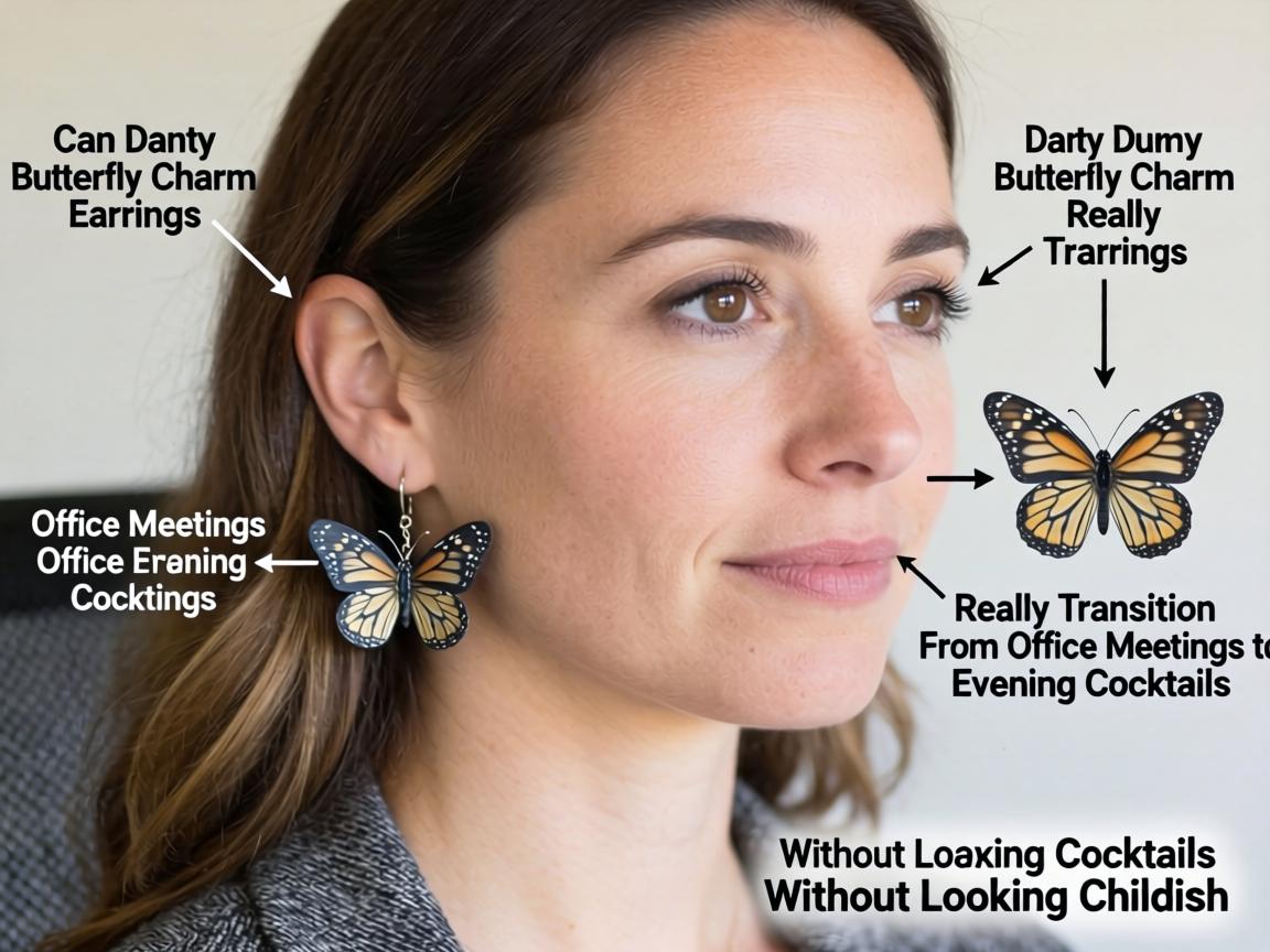 Can Dainty Butterfly Charm Earrings Really Transition From Office Meetings to Evening Cocktails Without Looking Childish
