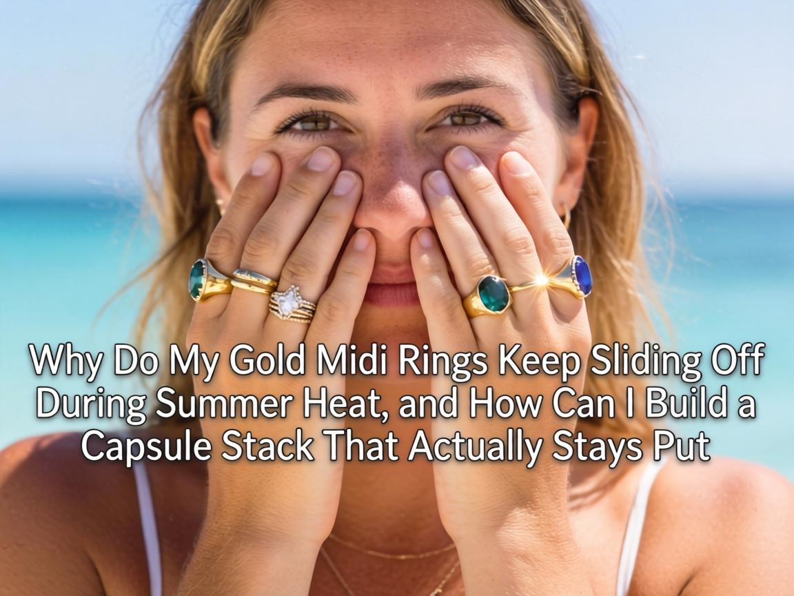 Why Do My Gold Midi Rings Keep Sliding Off During Summer Heat, and How Can I Build a Capsule Stack That Actually Stays Put