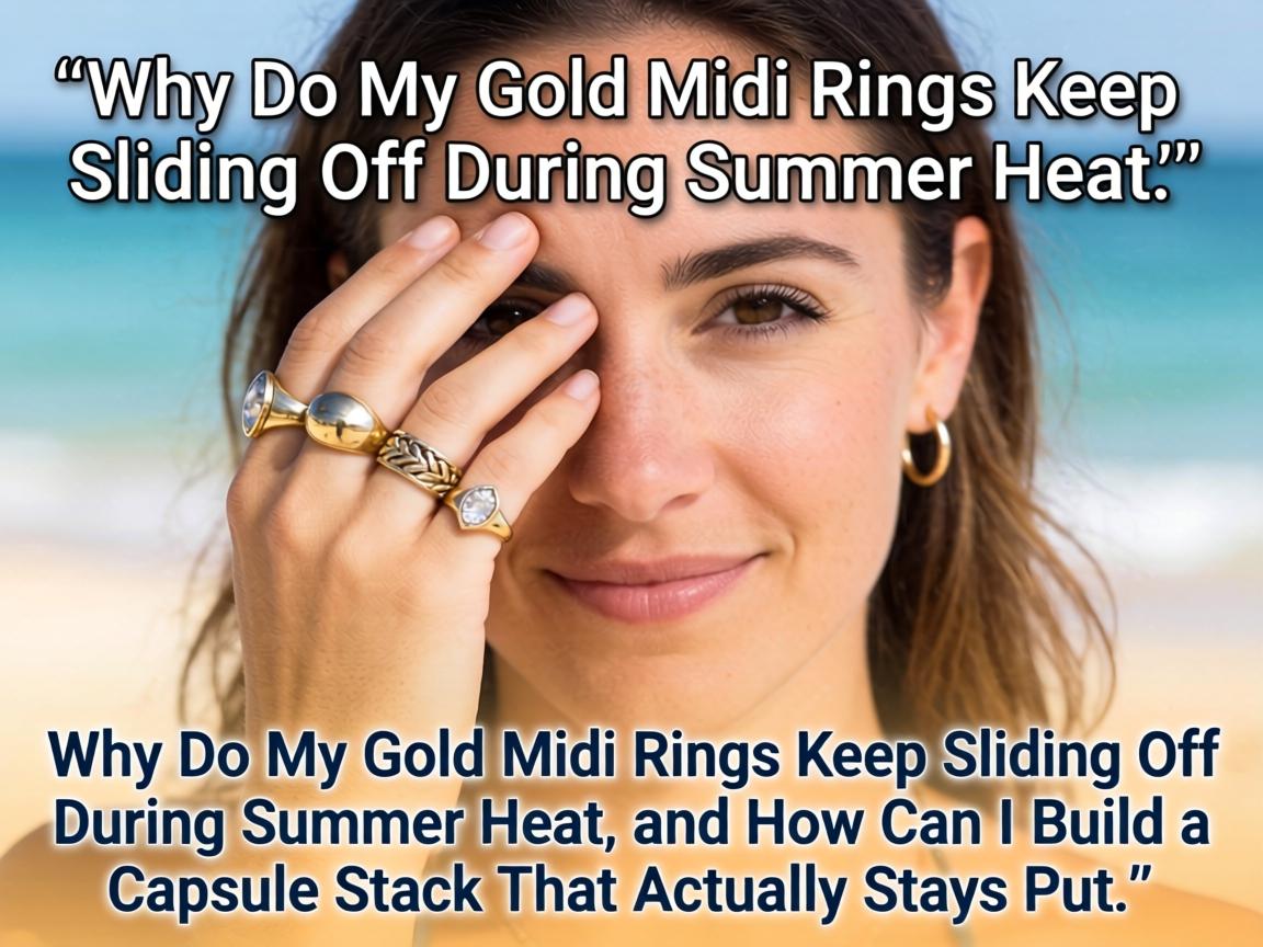 Why Do My Gold Midi Rings Keep Sliding Off During Summer Heat, and How Can I Build a Capsule Stack That Actually Stays Put