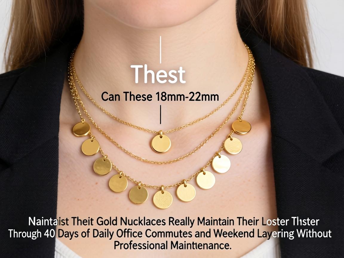 Can These 18mm-22mm Minimalist Gold Disc Necklaces Really Maintain Their Luster Through 40 Days of Daily Office Commutes and Weekend Layering Without Professional Maintenance