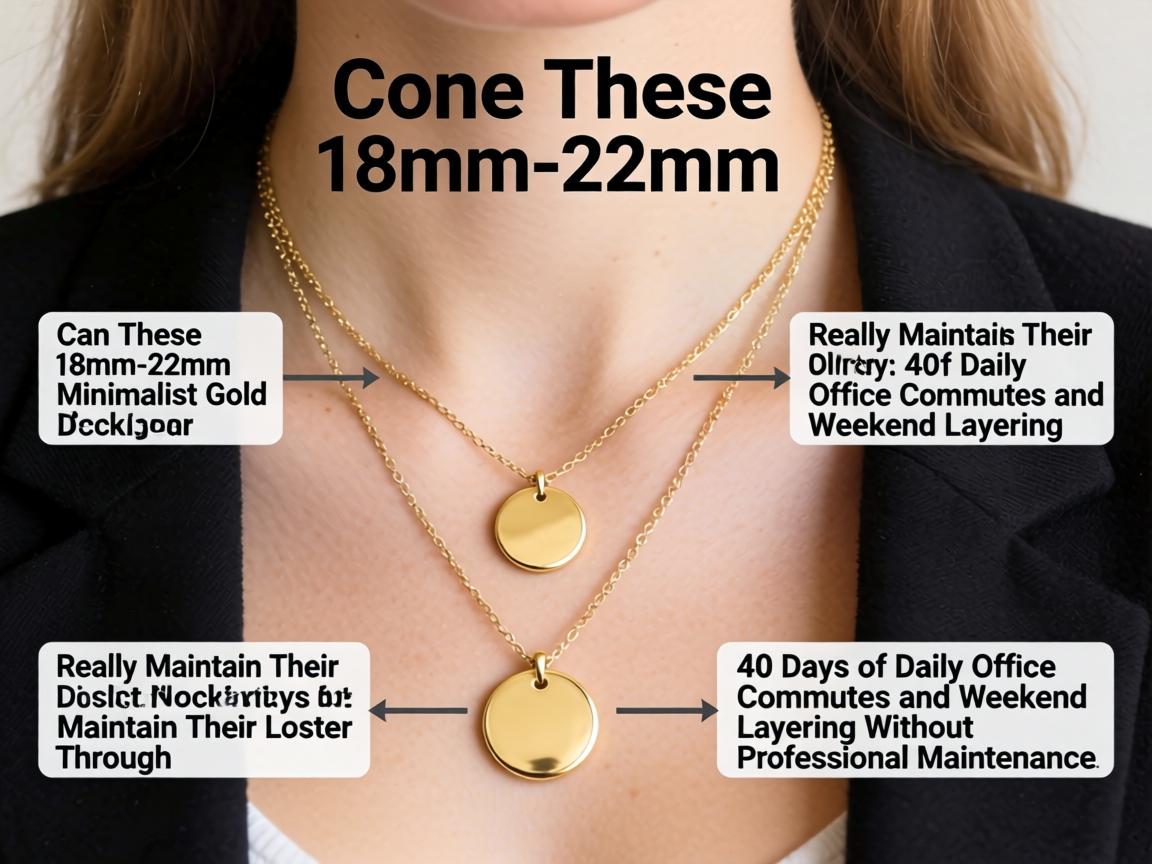 Can These 18mm-22mm Minimalist Gold Disc Necklaces Really Maintain Their Luster Through 40 Days of Daily Office Commutes and Weekend Layering Without Professional Maintenance