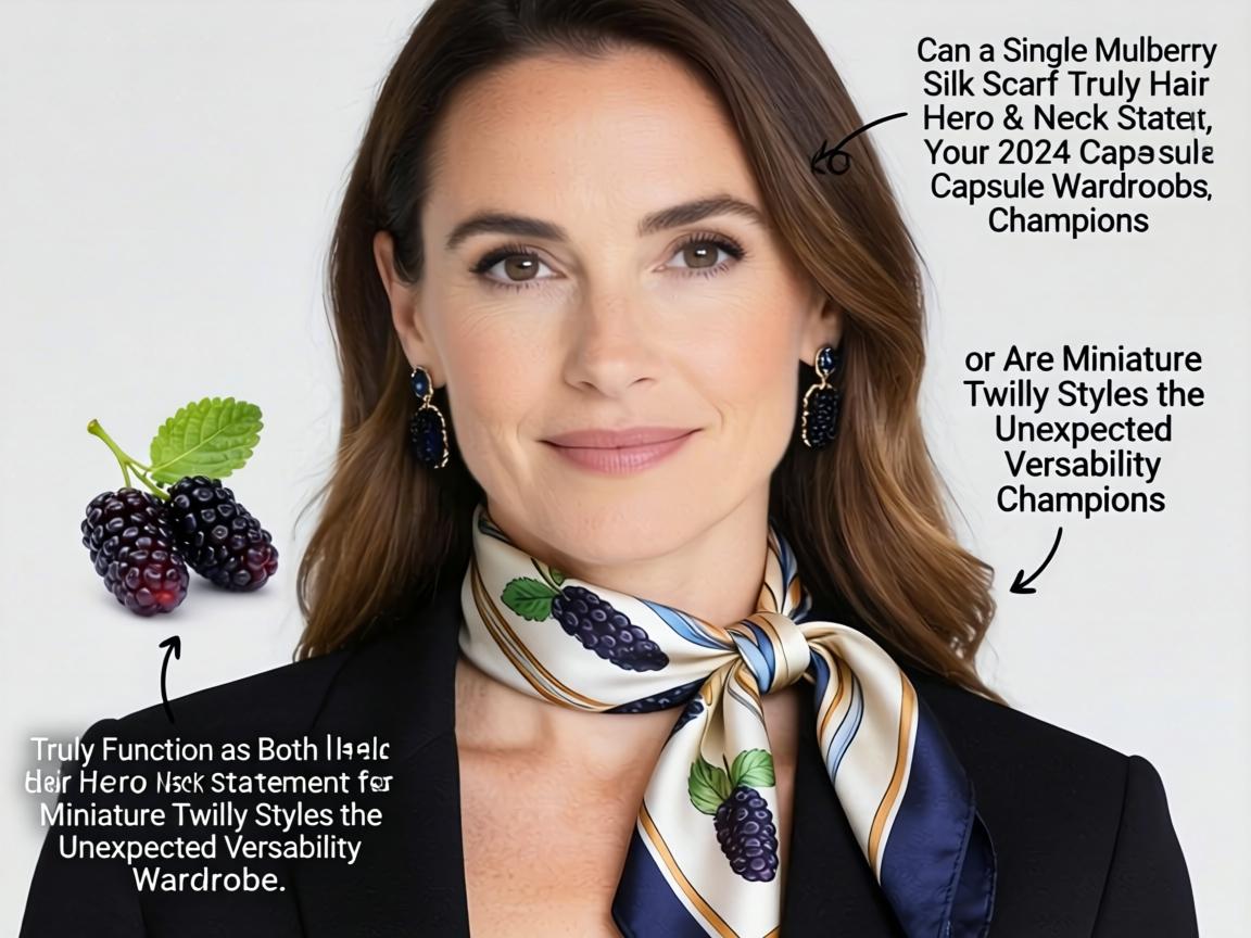 Can a Single Mulberry Silk Scarf Truly Function as Both Hair Hero and Neck Statement for Your 2024 Capsule Wardrobe, or Are Miniature Twilly Styles the Unexpected Versatility Champions