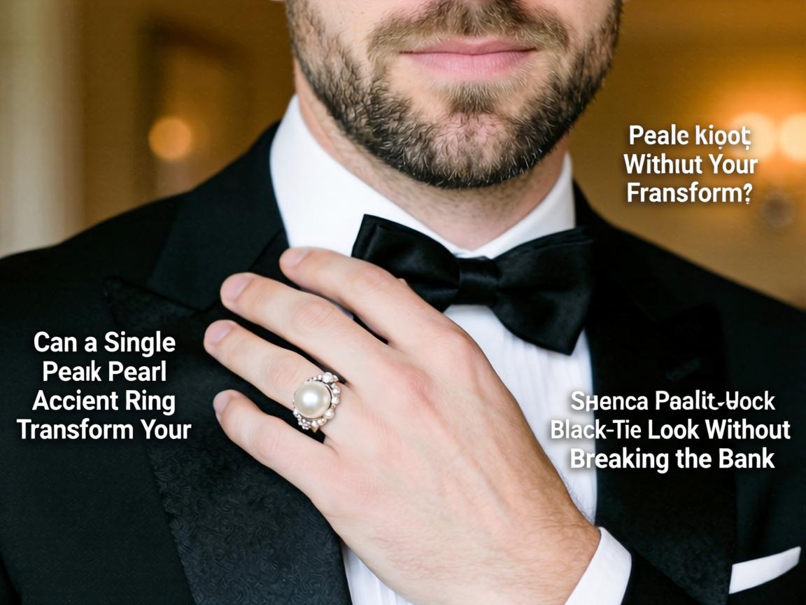 Can a Single Pearl Accent Ring Transform Your Black-Tie Look Without Breaking the Bank