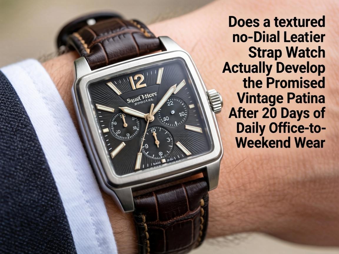 Does a Textured Square-Dial Leather Strap Watch Actually Develop the Promised Vintage Patina After 30 Days of Daily Office-to-Weekend Wear