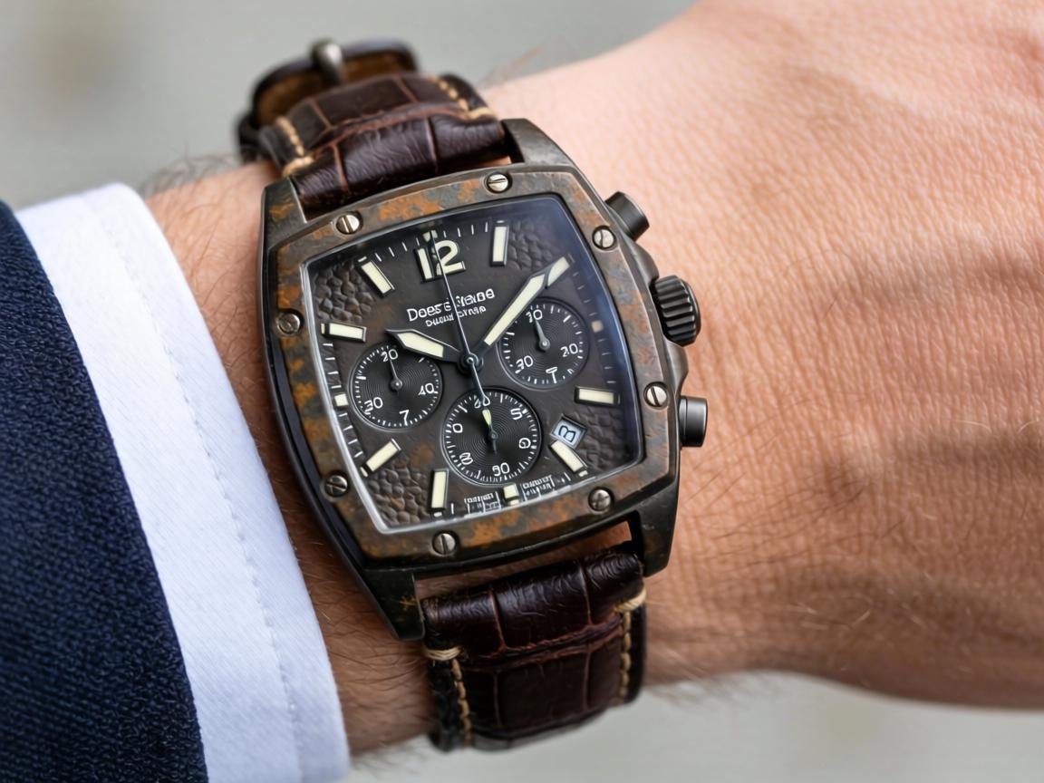 Does a Textured Square-Dial Leather Strap Watch Actually Develop the Promised Vintage Patina After 30 Days of Daily Office-to-Weekend Wear