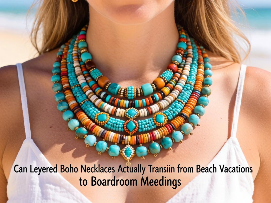Can Layered Boho Beaded Necklaces Actually Transition from Beach Vacations to Boardroom Meetings