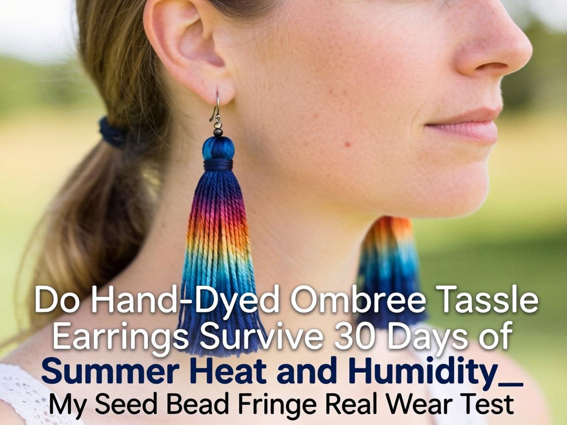 Do Hand-Dyed Ombré Tassel Earrings Survive 30 Days of Summer Heat and Humidity_ My Seed Bead Fringe Real Wear Test
