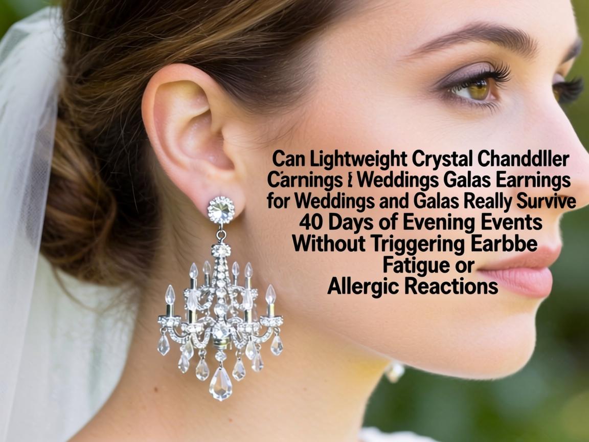 Can Lightweight Crystal Chandelier Earrings for Weddings and Galas Really Survive 40 Days of Evening Events Without Triggering Earlobe Fatigue or Allergic Reactions