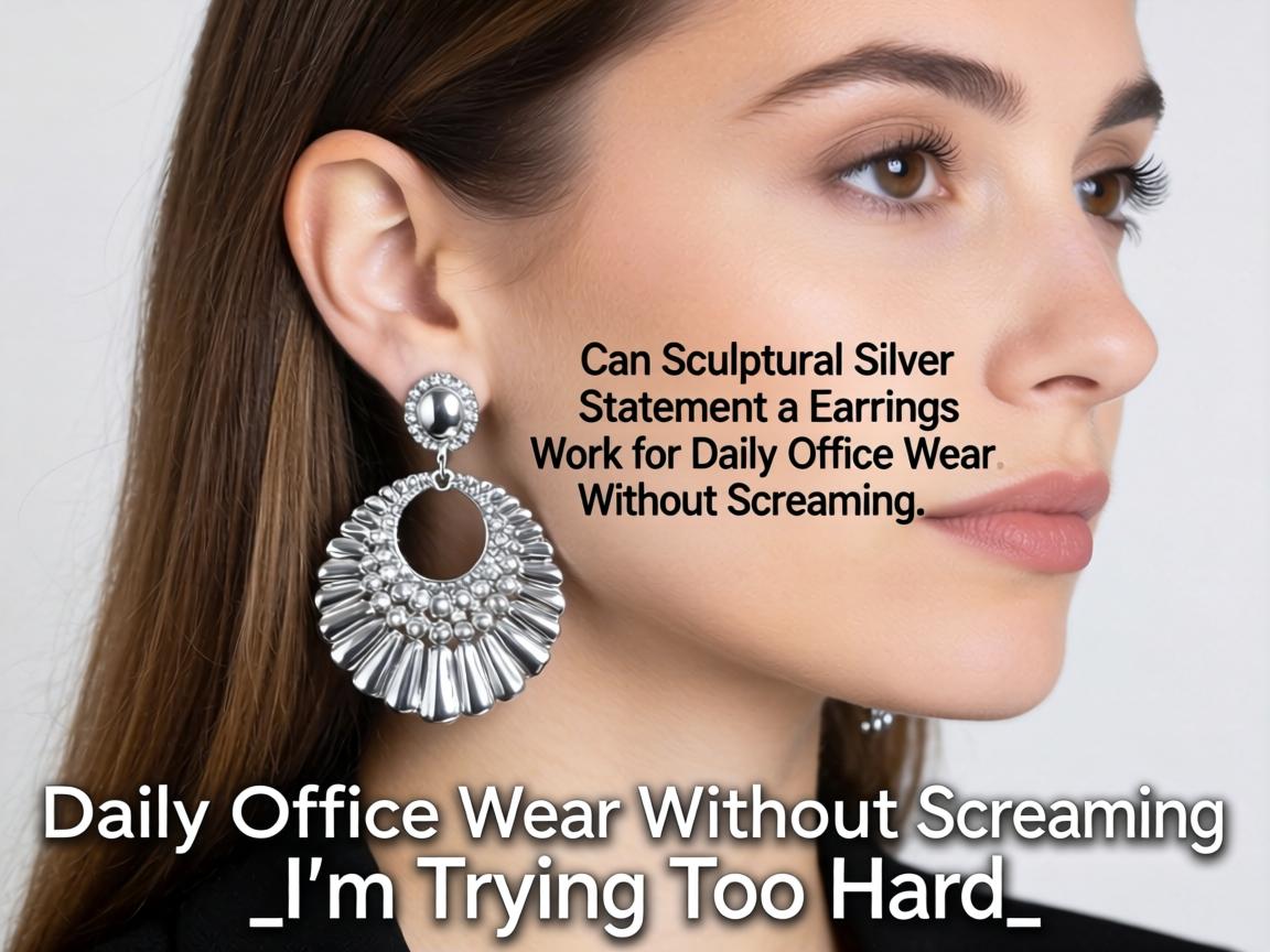 Can Sculptural Silver Statement Earrings Really Work for Daily Office Wear Without Screaming _I'm Trying Too Hard_