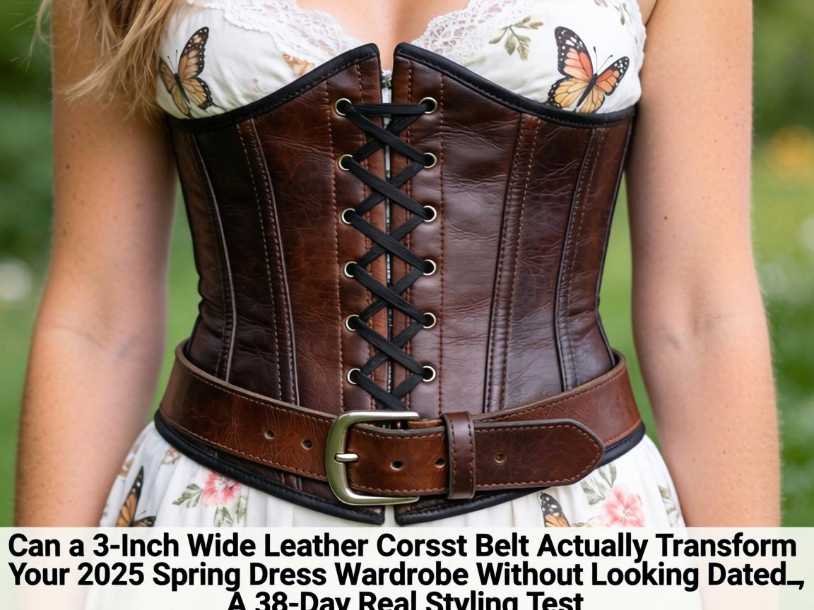 Can a 3-Inch Wide Leather Corset Belt Actually Transform Your 2025 Spring Dress Wardrobe Without Looking Dated_ A 38-Day Real Styling Test