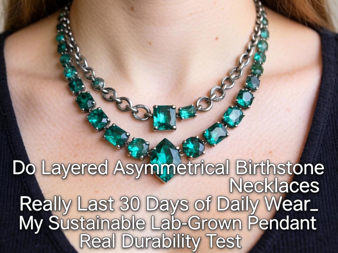 Do Layered Asymmetrical Birthstone Necklaces Really Last 30 Days of Daily Wear_ My Sustainable Lab-Grown Pendant Real Durability Test