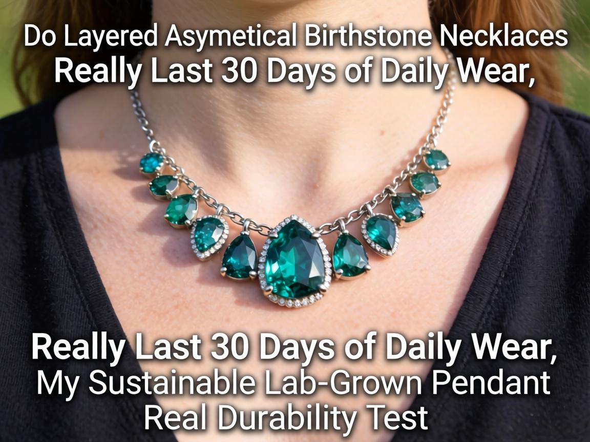 Do Layered Asymmetrical Birthstone Necklaces Really Last 30 Days of Daily Wear_ My Sustainable Lab-Grown Pendant Real Durability Test