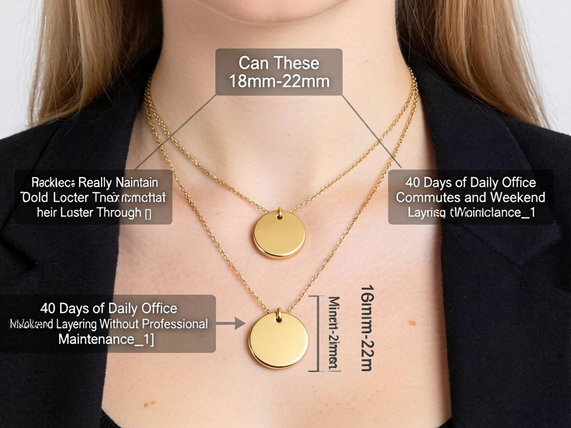 Can These 18mm-22mm Minimalist Gold Disc Necklaces Really Maintain Their Luster Through 40 Days of Daily Office Commutes and Weekend Layering Without Professional Maintenance__1