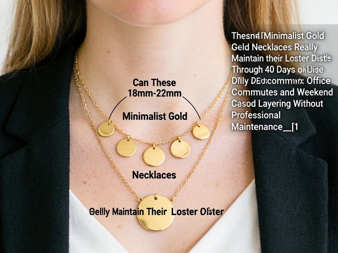 Can These 18mm-22mm Minimalist Gold Disc Necklaces Really Maintain Their Luster Through 40 Days of Daily Office Commutes and Weekend Layering Without Professional Maintenance__1