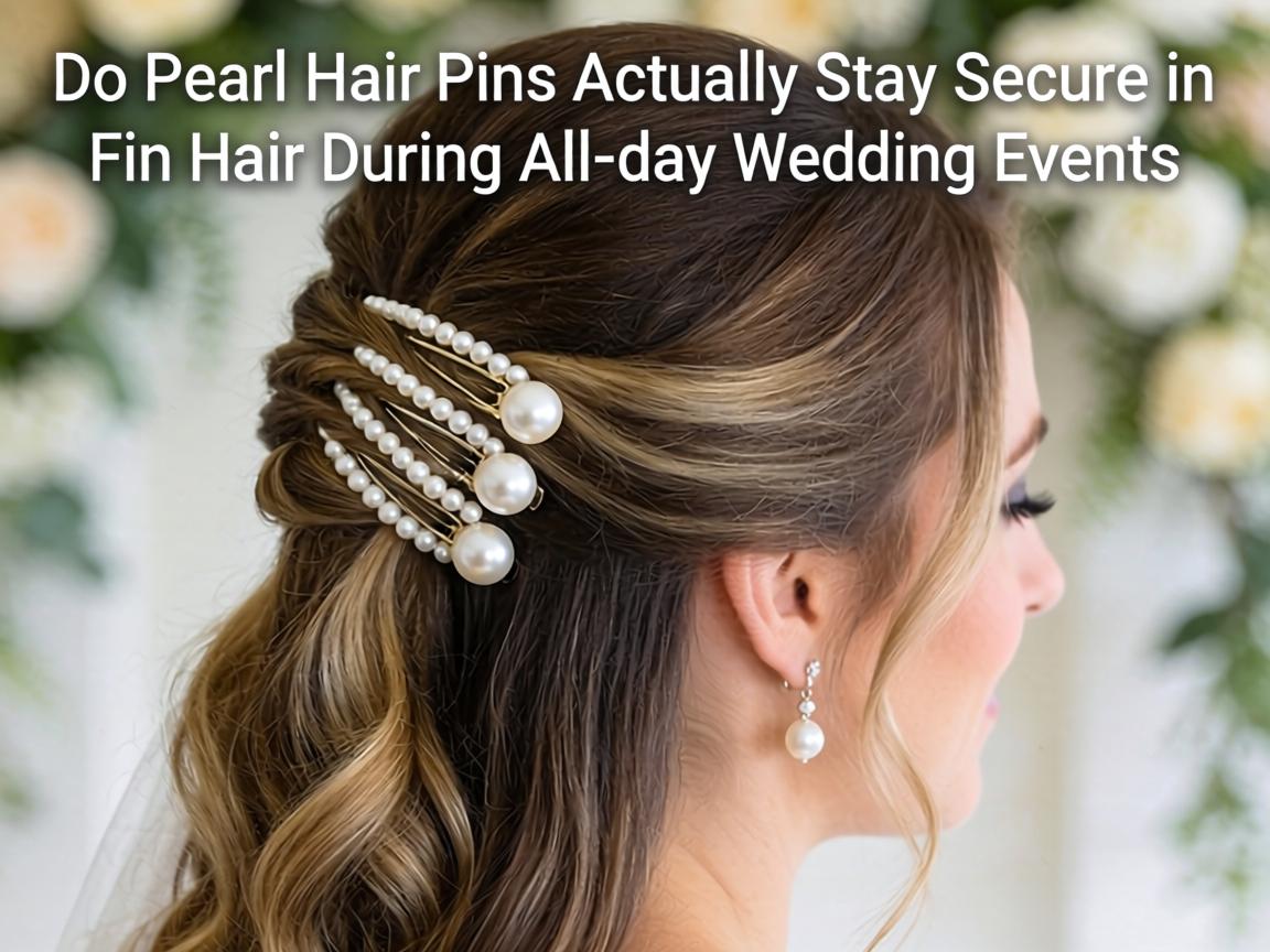 Do Pearl Hair Pins Actually Stay Secure in Fine Hair During All-Day Wedding Events