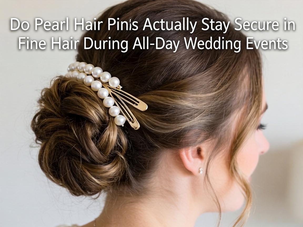 Do Pearl Hair Pins Actually Stay Secure in Fine Hair During All-Day Wedding Events